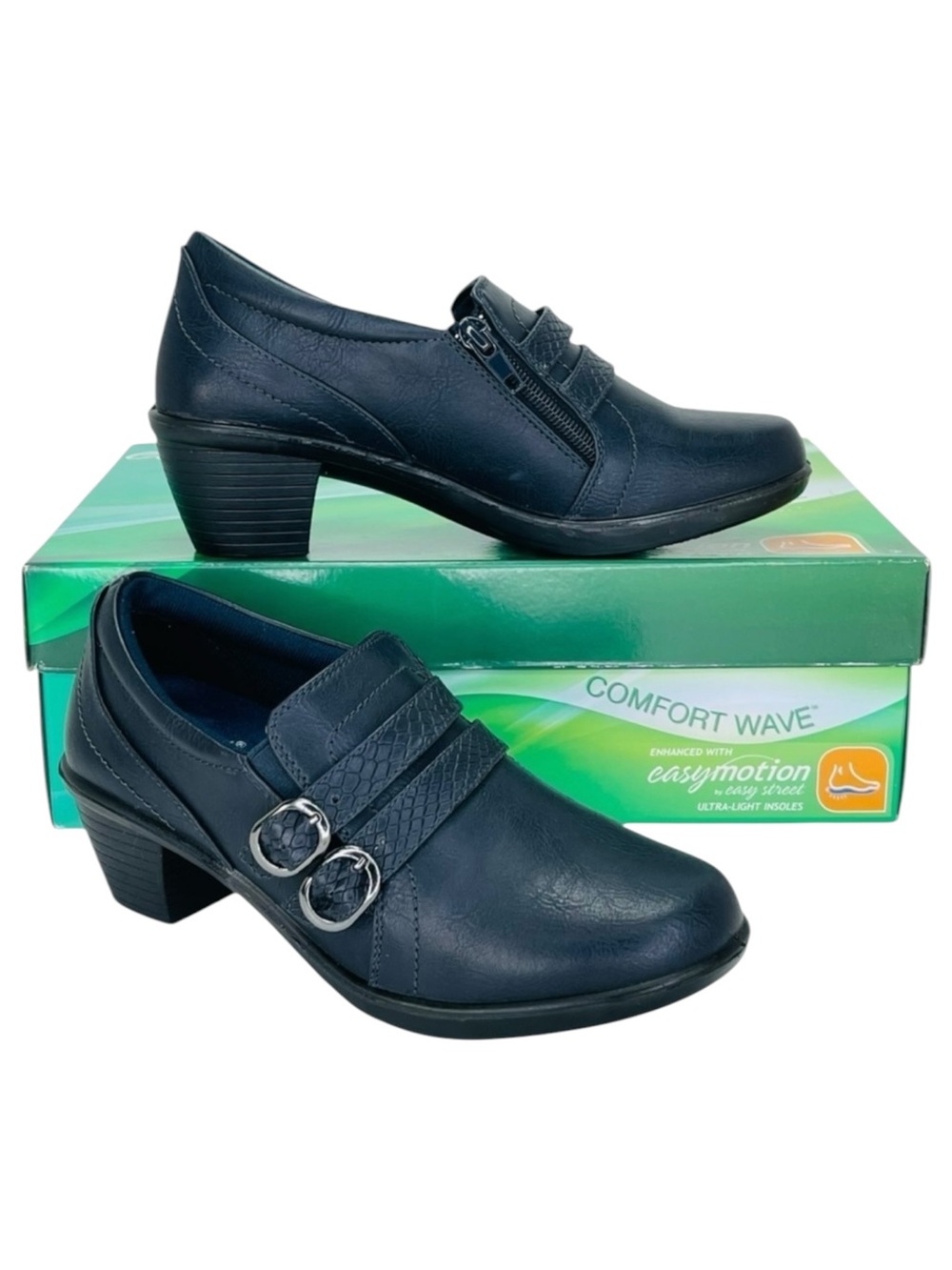 Easy Street Stroll Navy Womens Shooties Size 6M